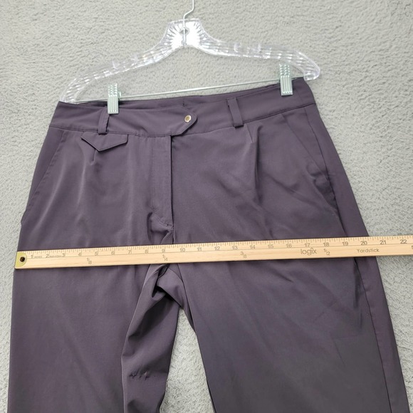 Nike Golf Pants Womens 10 Medium Purple‎ Dri-Fit UV Capri Cuffed Swoosh Logo - Picture 13 of 16